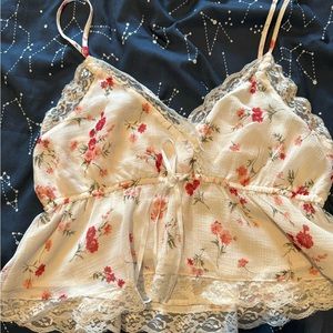 American Eagle Floral Tank Top